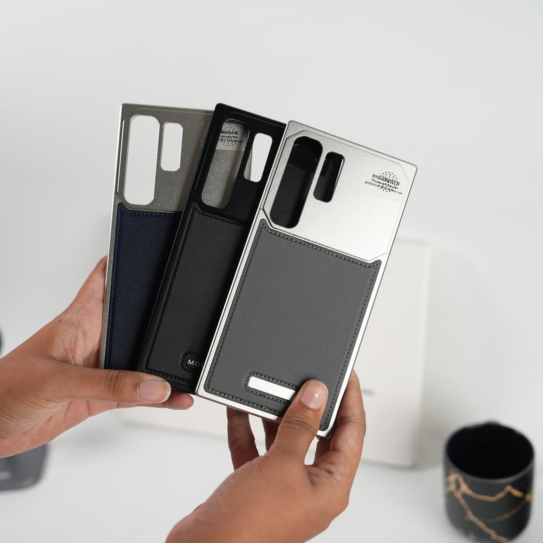 FRATO Galaxy Ultra Series Galaxy Ultra Series Premium Metallic Aeroflex Aluminium Stitch Leather Case