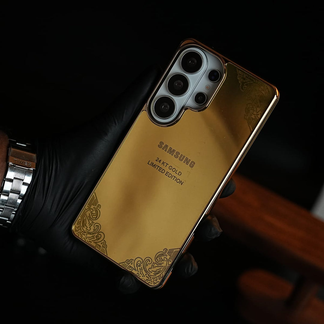 FRATO Galaxy Ultra Series Premium Gold Mirror Case for Galaxy Ultra Series | Printed Design Cover
