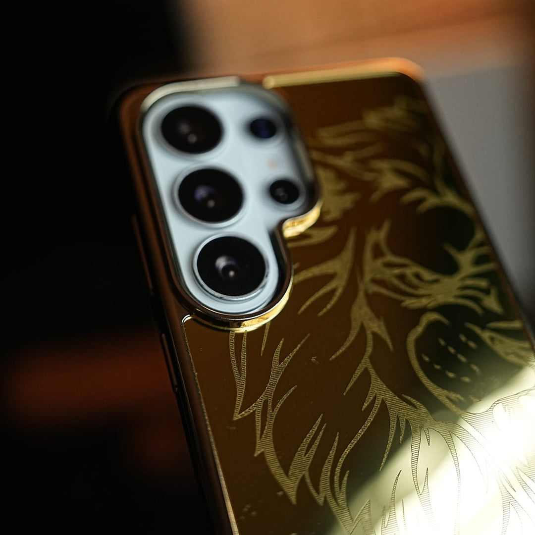 FRATO Galaxy Ultra Series Premium Gold Mirror Case for Galaxy Ultra Series | Printed Design Cover