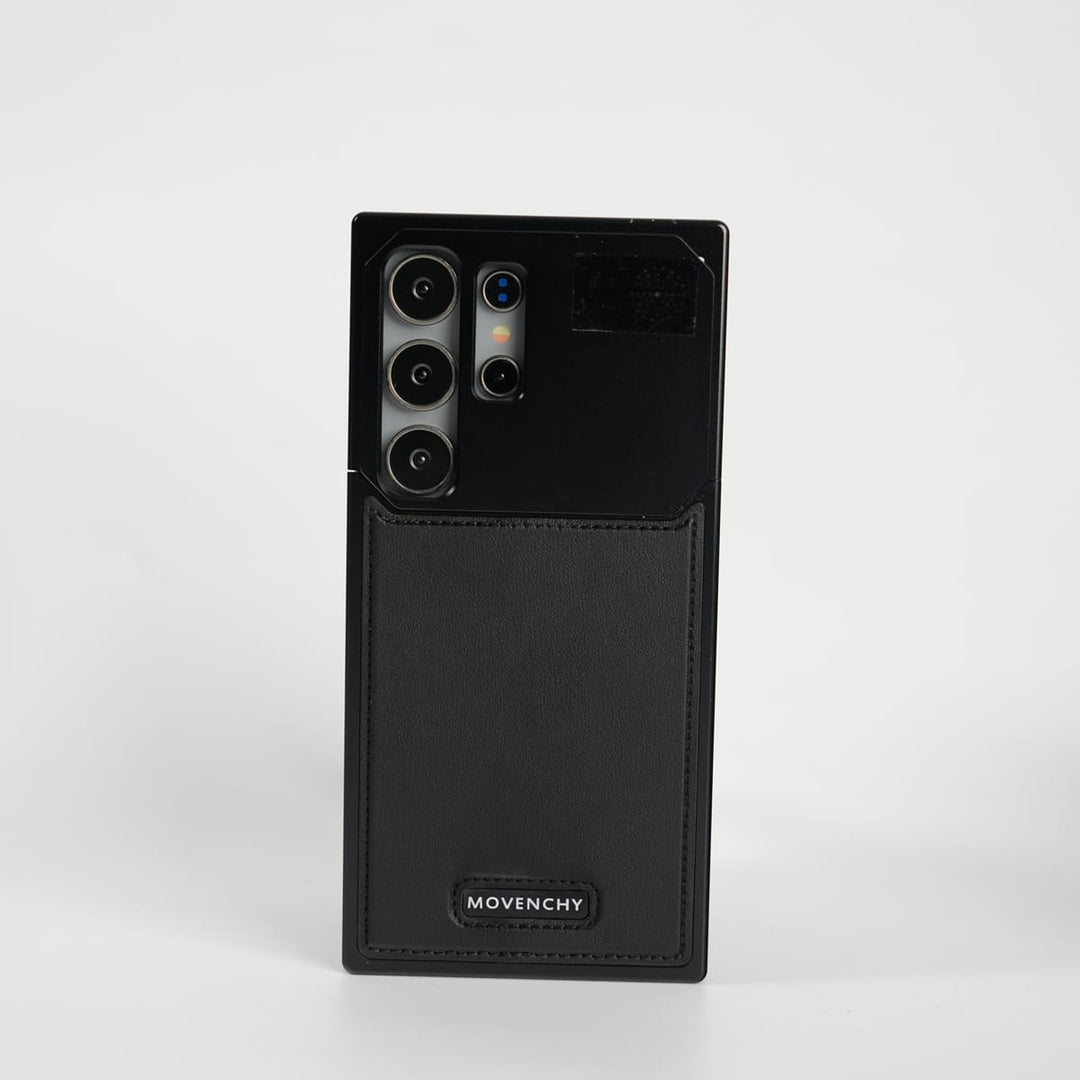 FRATO Galaxy Ultra Series S25 Ultra / Black Galaxy Ultra Series Premium Metallic Aeroflex Aluminium Stitch Leather Case