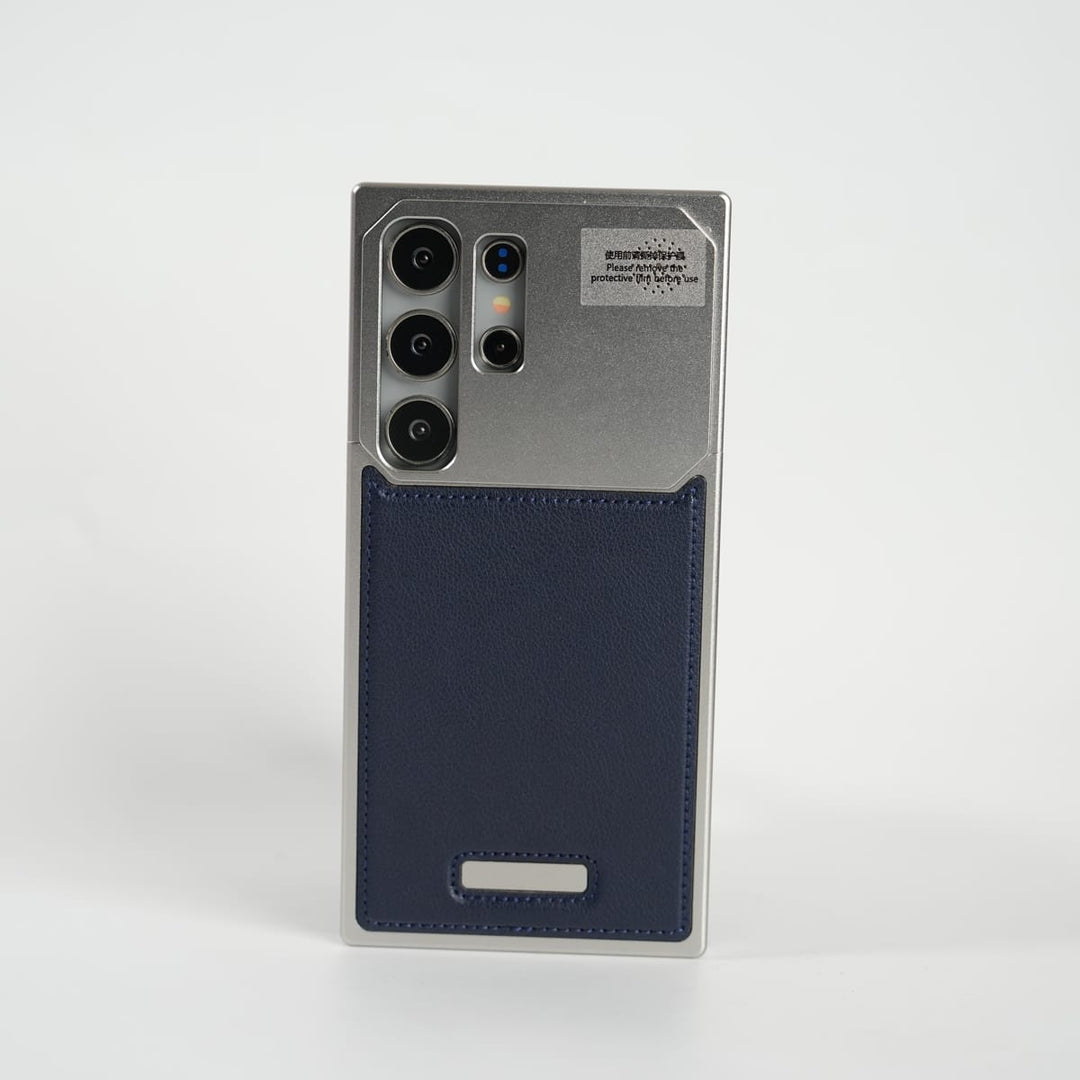 FRATO Galaxy Ultra Series S25 Ultra / Blue Galaxy Ultra Series Premium Metallic Aeroflex Aluminium Stitch Leather Case
