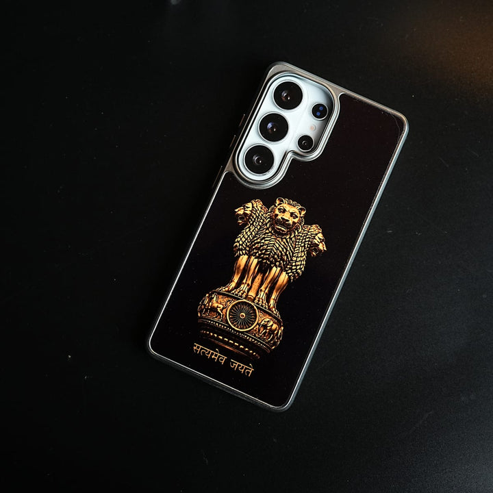 FRATO Galaxy Ultra Series S25 Ultra Lion Capital of Ashoka Case for Galaxy Ultra Series | Satyameva Jayate design Cover