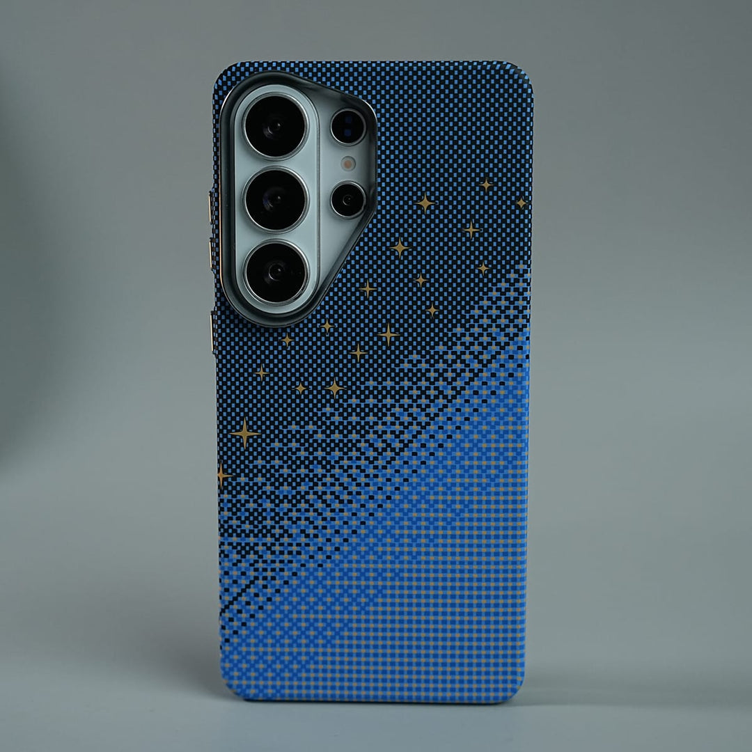 FRATO Galaxy Ultra Series S26 Ultra / Blue Galaxy Ultra Series Premium Pixel Gradient MagSafe Case with Metal Camera Frame