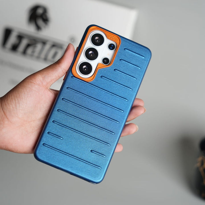 FRATO Galaxy Ultra Series S26 Ultra / Blue Galaxy Ultra Series Premium PU Leather MagSafe Case | Metal Camera Frame Protective Cover