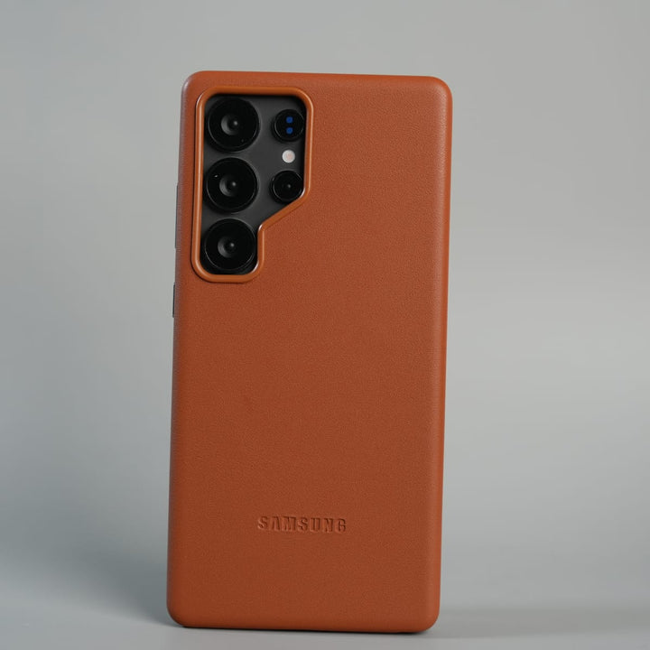 FRATO Galaxy Ultra Series S26 Ultra / Brown Galaxy Ultra Series Premium Leather Texture MagSafe Compatible Slim Protective Case