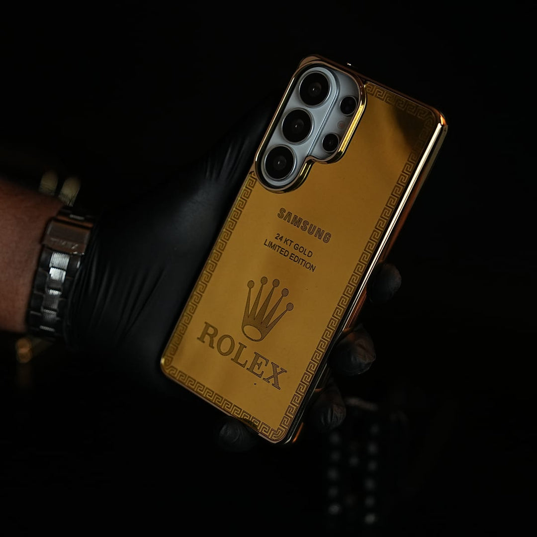 FRATO Galaxy Ultra Series S26 Ultra / Design 2 Premium Gold Mirror Case for Galaxy Ultra Series | Printed Design Cover