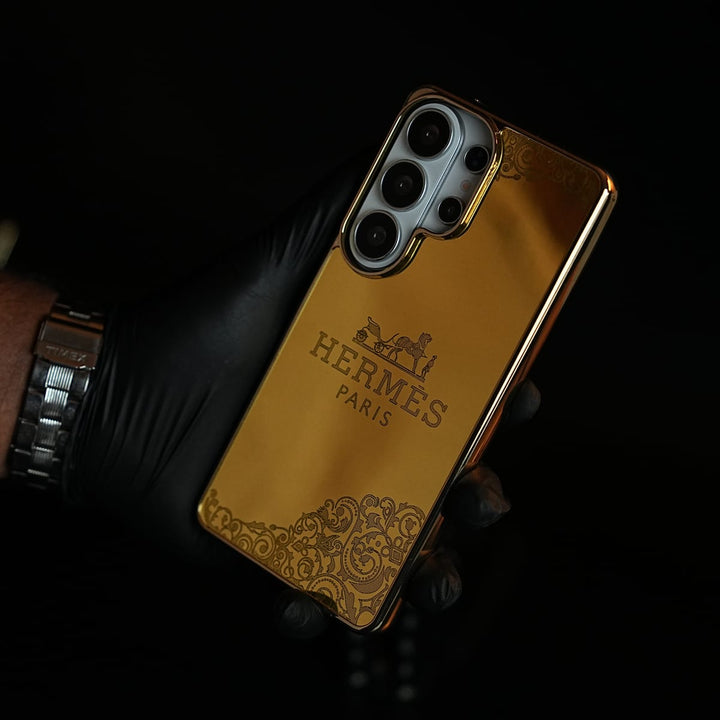 FRATO Galaxy Ultra Series S26 Ultra / Design 5 Premium Gold Mirror Case for Galaxy Ultra Series | Printed Design Cover