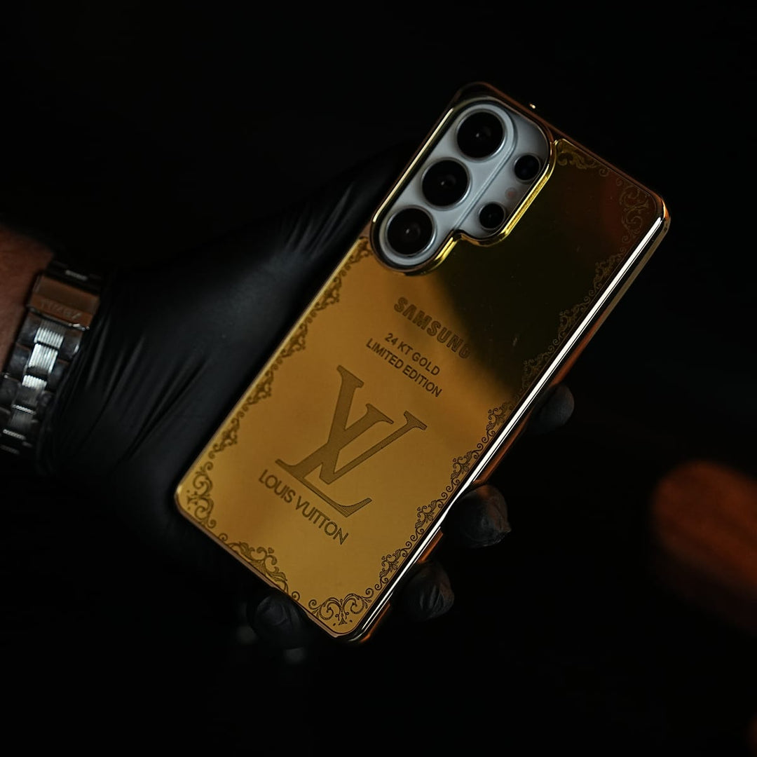 FRATO Galaxy Ultra Series S26 Ultra / Design 7 Premium Gold Mirror Case for Galaxy Ultra Series | Printed Design Cover