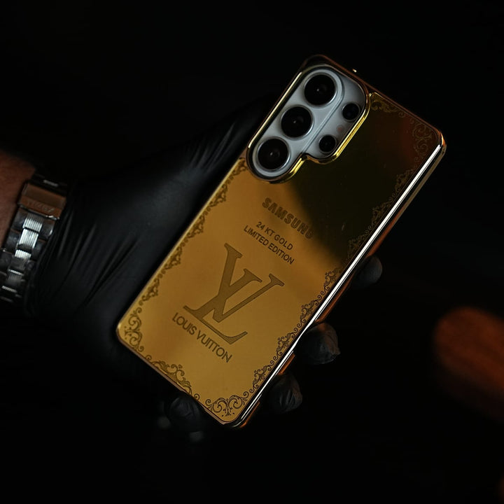 FRATO Galaxy Ultra Series S26 Ultra / Design 7 Premium Gold Mirror Case for Galaxy Ultra Series | Printed Design Cover
