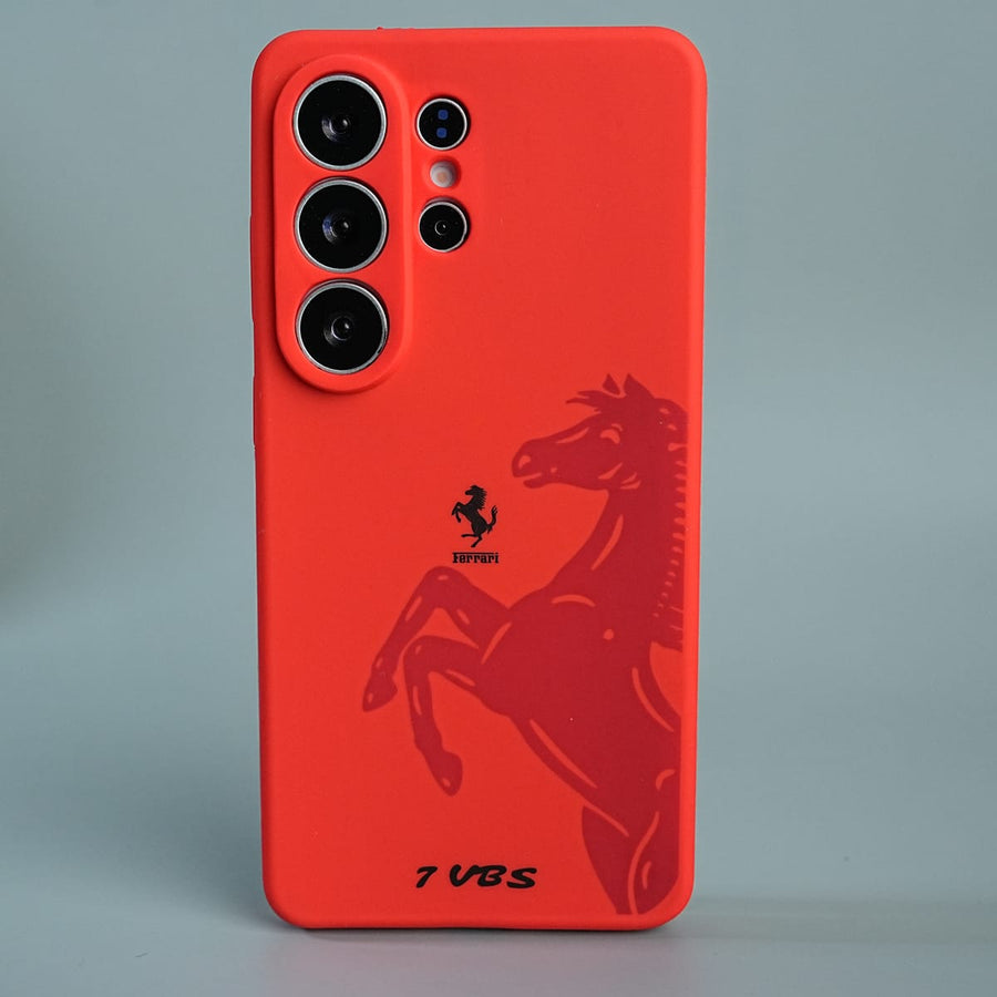 FRATO Galaxy Ultra Series S26 Ultra / Red Galaxy Ultra FR V8 Series Design Silicone Protective Case Cover