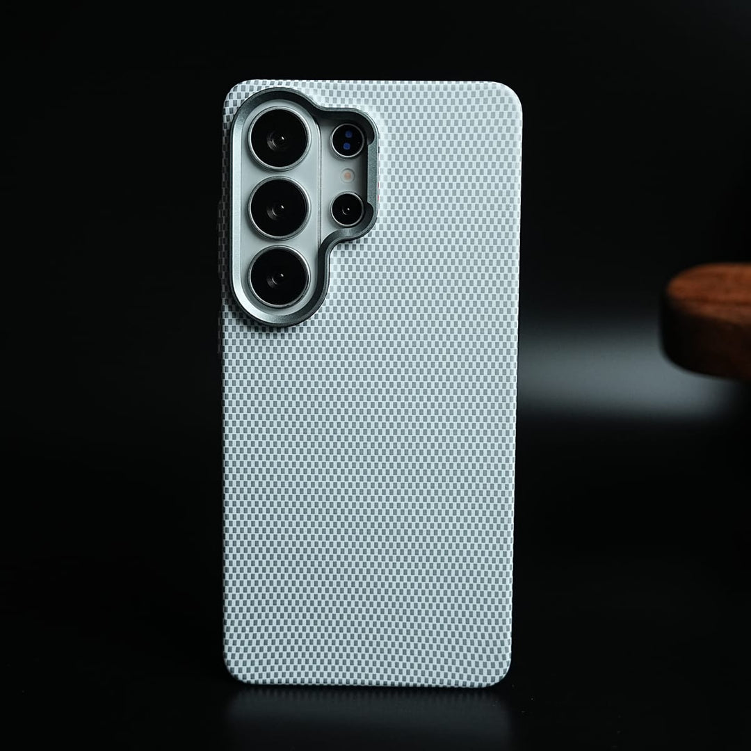 FRATO Galaxy Ultra Series S26 Ultra / White Carbon Fiber Texture Slim Case for Galaxy Ultra Series | MagSafe Case