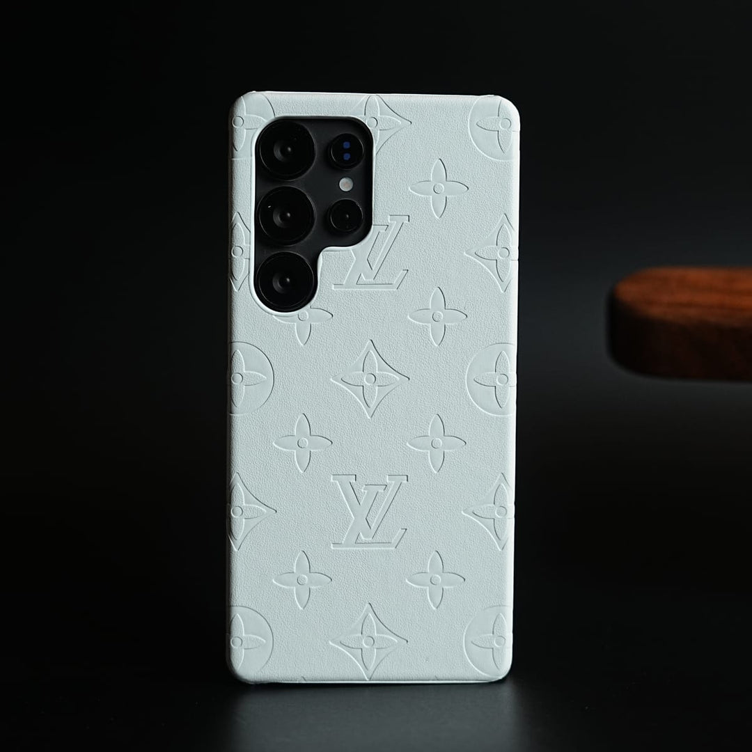 FRATO Galaxy Ultra Series S26 Ultra / White Luxury PU Leather Case for Galaxy Ultra Series | Fashion Brand Cover