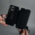 iPhone 13 Series Flip Case With Metal Camera Stand