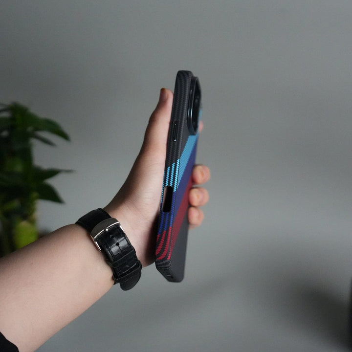 FRATO iPhone 15 Series iPhone 15 Series Carbon Fiber Texture Design Hard Pc MagSafe Case Cover MintBlueRed