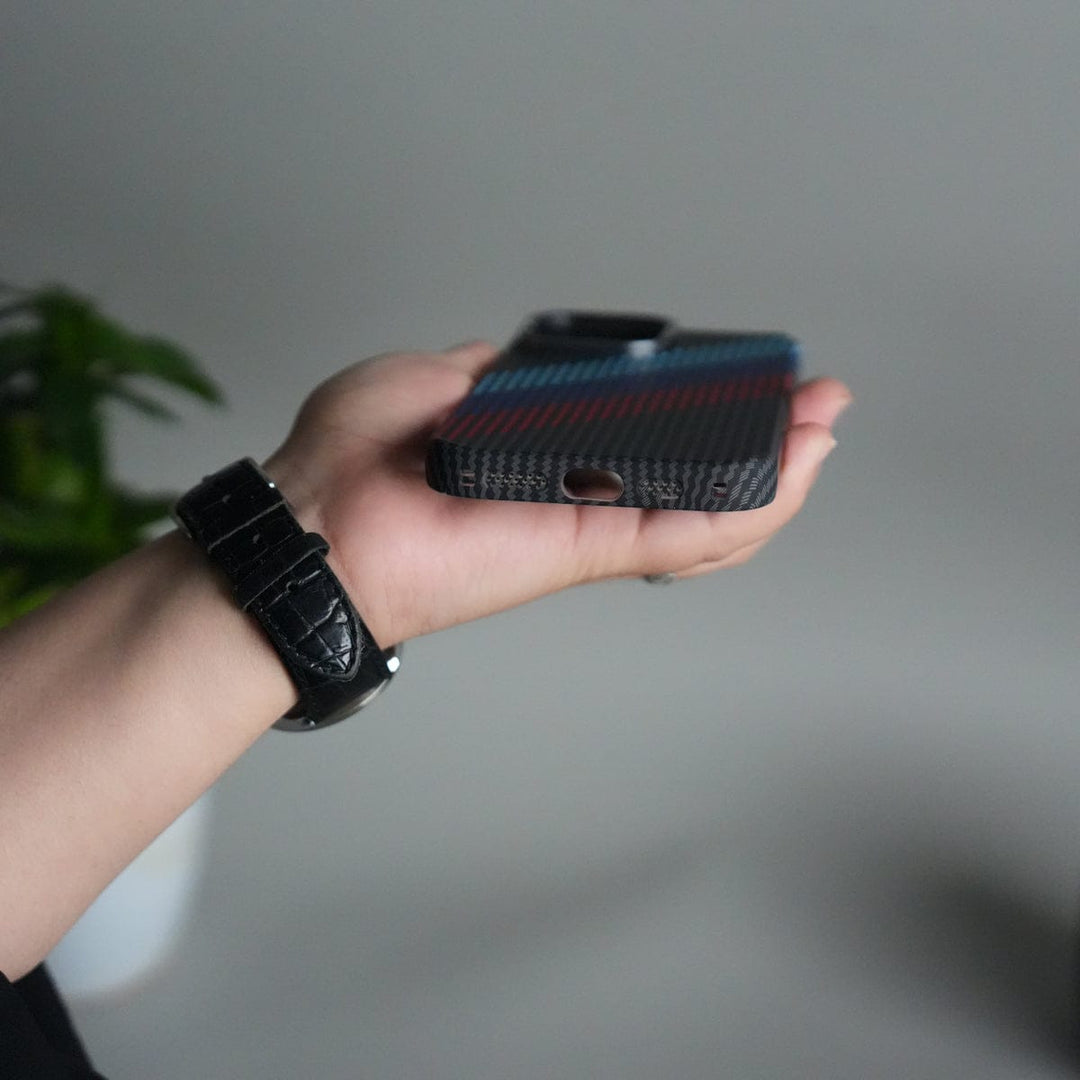 FRATO iPhone 15 Series iPhone 15 Series Carbon Fiber Texture Design Hard Pc MagSafe Case Cover MintBlueRed