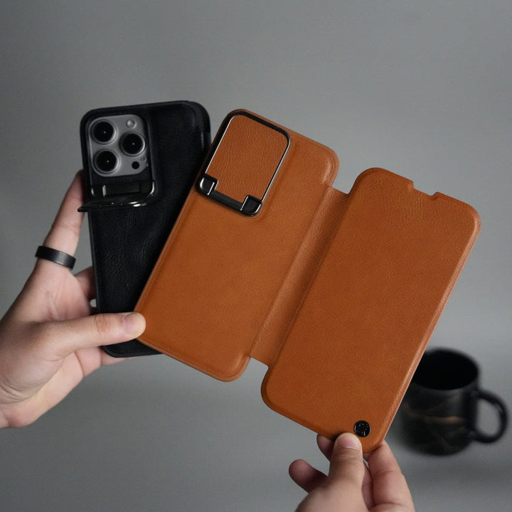 FRATO iPhone 15 Series iPhone 15 Series Flip Case With Metal Camera Stand