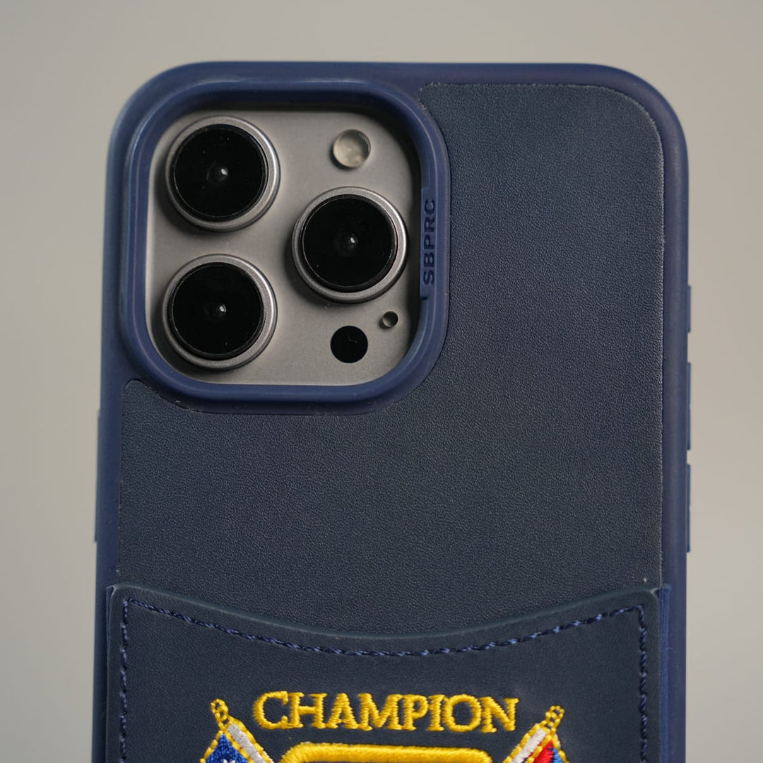 FRATO iPhone 15 Series iPhone 15 Series Premium Leather Card Holder Case with Stitched Crest Design