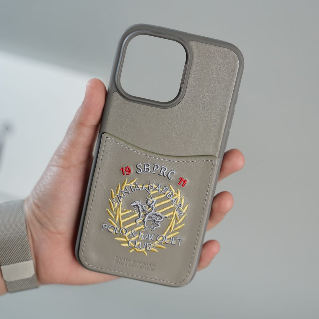 FRATO iPhone 15 Series iPhone 15 Series Premium Leather Card Holder Case with Stitched Crest Design