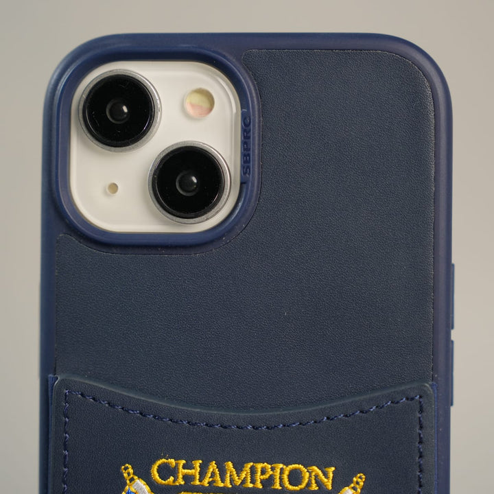 FRATO iPhone 15 Series iPhone 15 Series Premium Leather Card Holder Case with Stitched Crest Design
