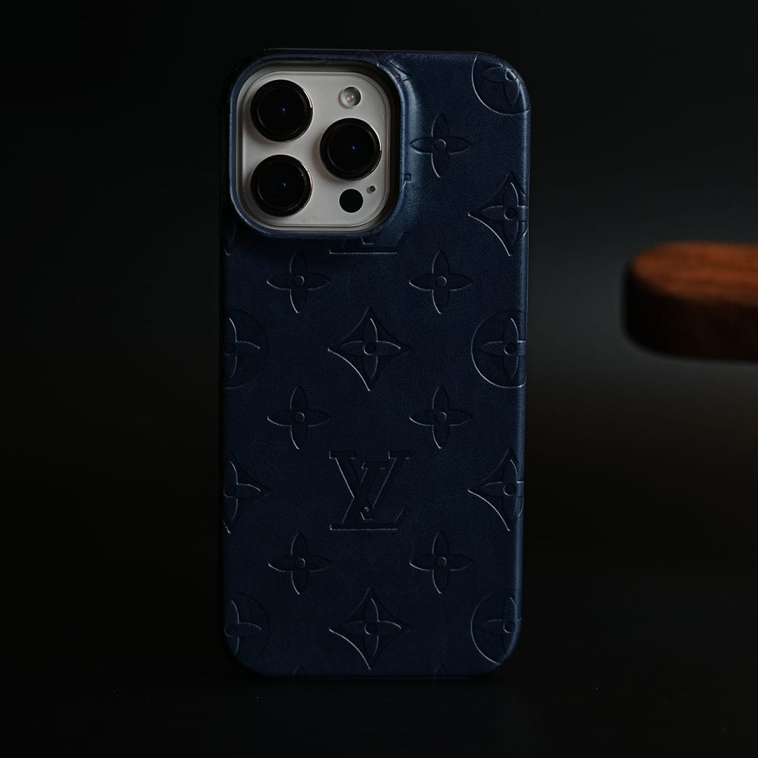 FRATO iPhone 16 Series 16 Pro Max / Dark Blue Luxury PU Leather Case for iPhone 16 Series | Fashion Brand Cover