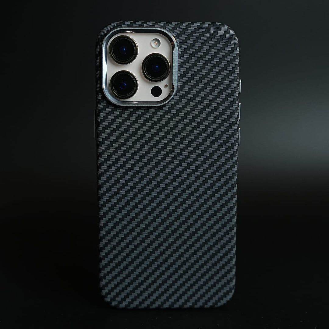 FRATO iPhone 16 Series Carbon Weave Armid Designer MagSafe Case for 16 Pro Max with Metal Camera Protection