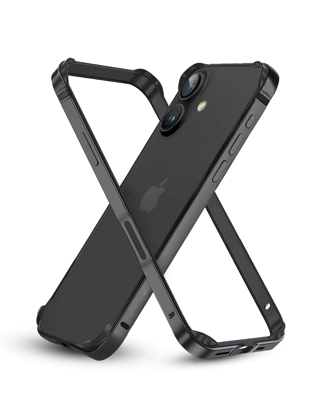 FRATO iPhone 16 Series iPhone 16 / Black iPhone 16 / 16 Plus Chrome Bumper Protector Case