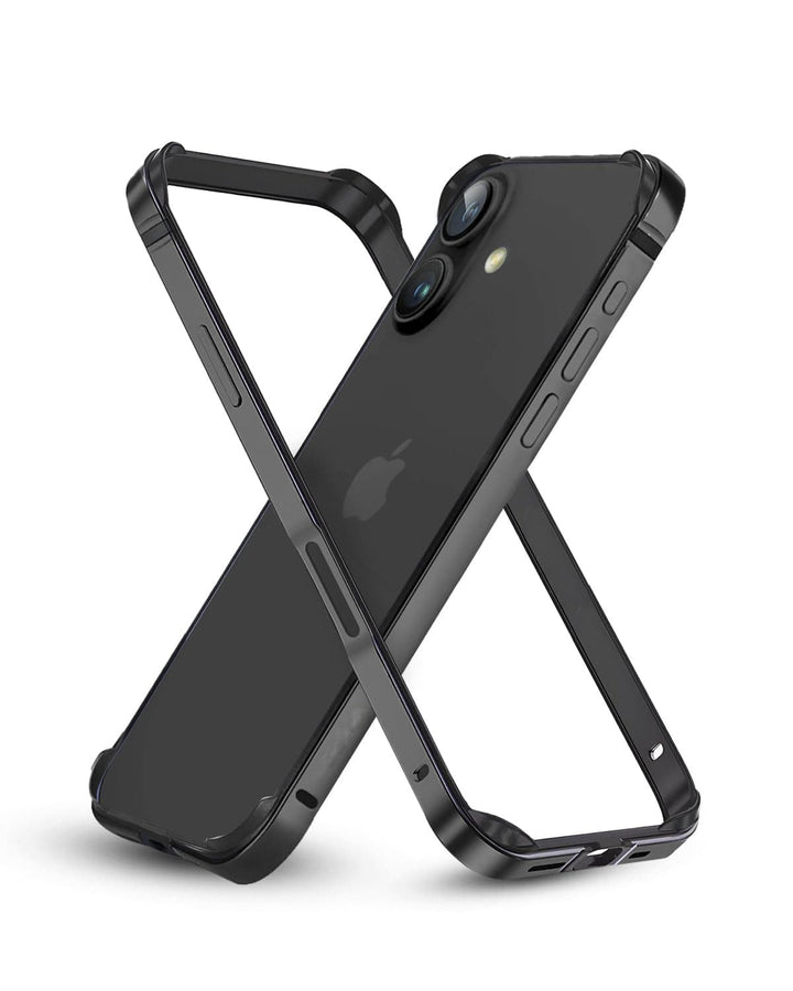FRATO iPhone 16 Series iPhone 16 / Black iPhone 16 / 16 Plus Chrome Bumper Protector Case
