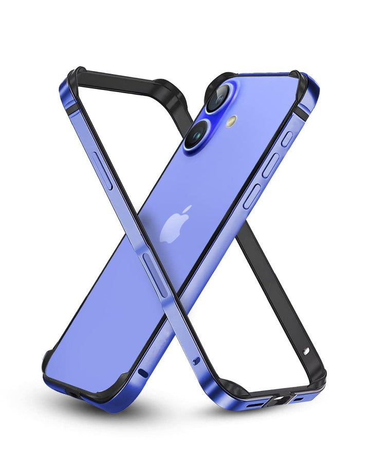 FRATO iPhone 16 Series iPhone 16 / Blue iPhone 16 / 16 Plus Chrome Bumper Protector Case