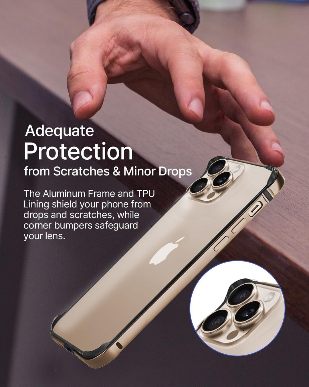 FRATO iPhone 16 Series iPhone 16 Pro Chrome Bumper Protector Case