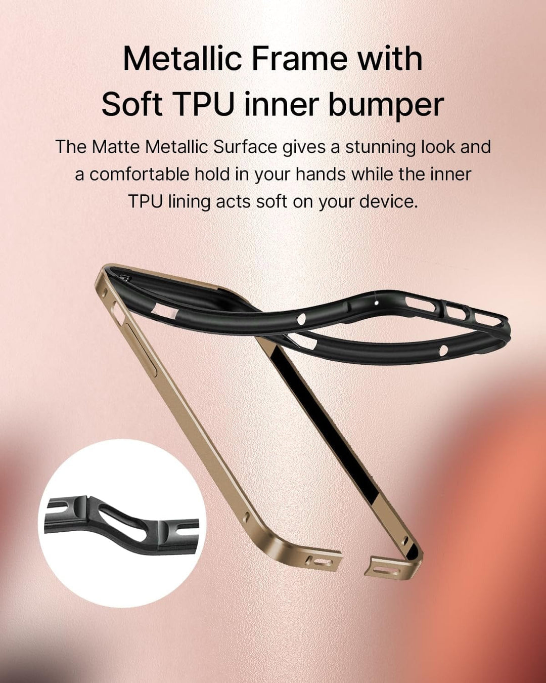FRATO iPhone 16 Series iPhone 16 Pro Chrome Bumper Protector Case