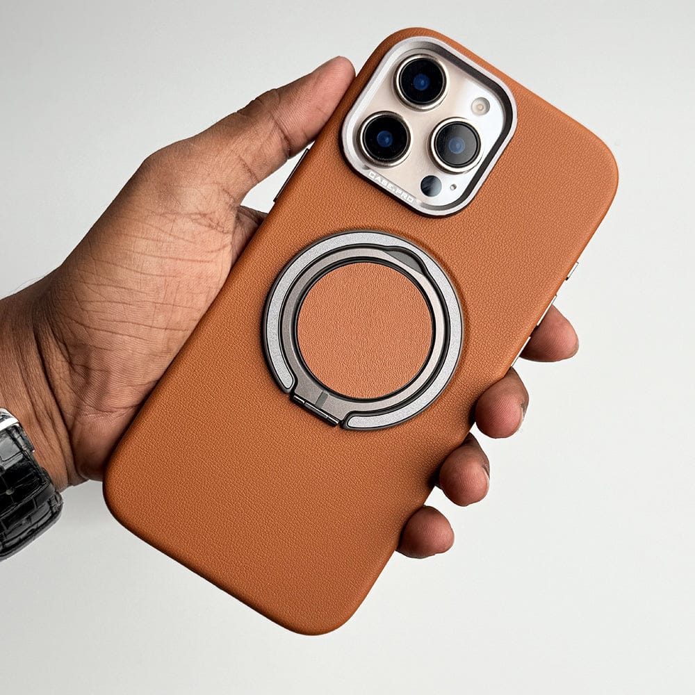 FRATO iPhone 16 Series iPhone 16 Pro Max / Brown iPhone 16 Series 360 angle Rotating Stand PU Leather Phone Case