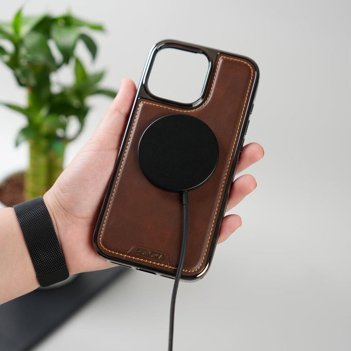 FRATO iPhone 16 Series iPhone 16 Pro Max / Brown iPhone 16 Series Leather Case