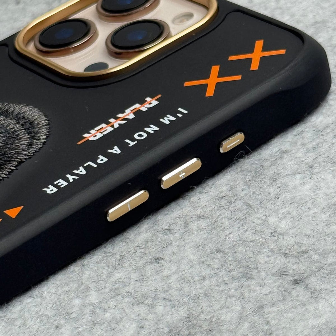 FRATO iPhone 16 Series iPhone 16 Pro Max / iPhone 16 Pro 3D Embroidery Gorilla Zipper Jacket Case