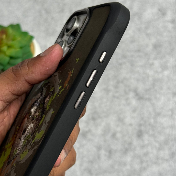 FRATO iPhone 16 Series iPhone 16 Pro Max / iPhone 16 Pro Wild Animal 3D Embroidery Wolf Face MagSafe Case