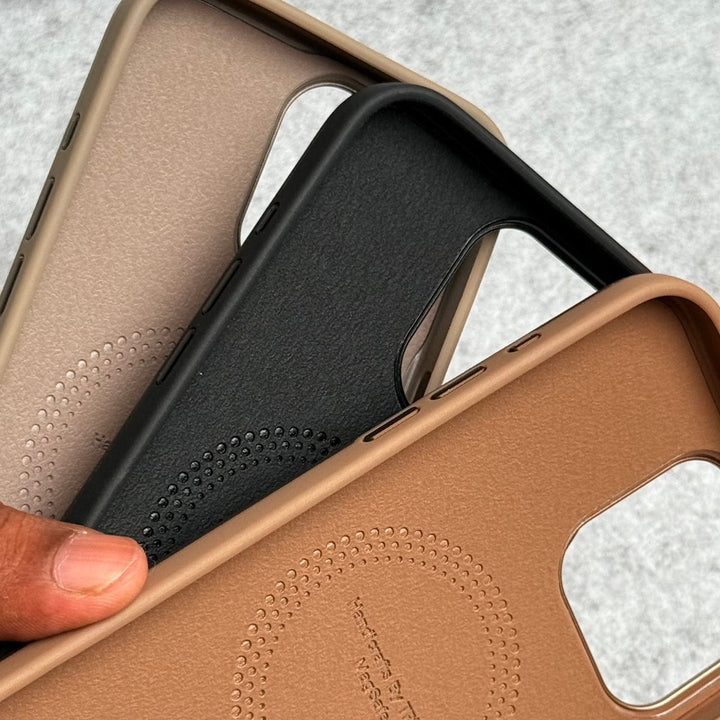 FRATO iPhone 16 Series iPhone 16 Pro Max Luxury Classic PU Leather MagSafe Supported Case