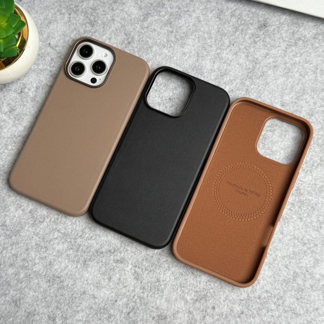 FRATO iPhone 16 Series iPhone 16 Pro Max Luxury Classic PU Leather MagSafe Supported Case