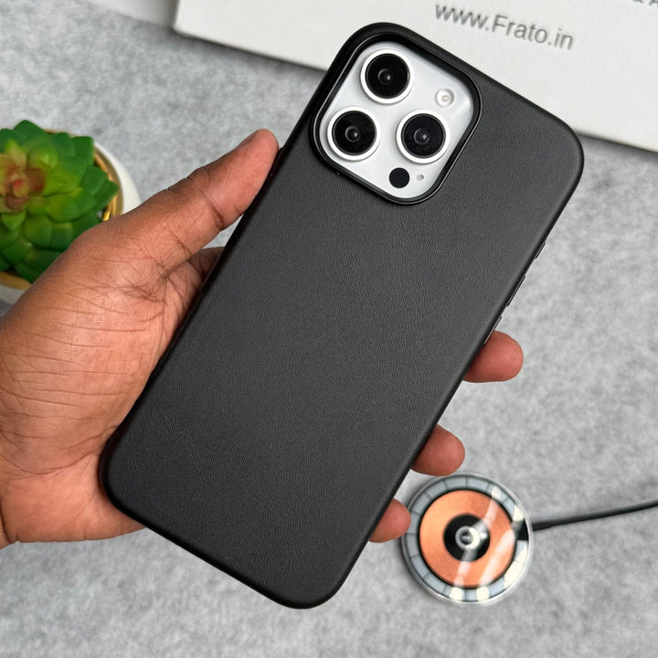 FRATO iPhone 16 Series iPhone 16 Pro Max Luxury Classic PU Leather MagSafe Supported Case