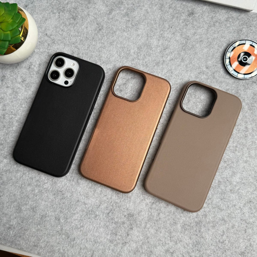 FRATO iPhone 16 Series iPhone 16 Pro Max Luxury Classic PU Leather MagSafe Supported Case