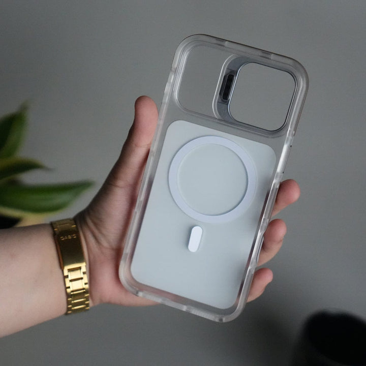 FRATO iPhone 16 Series iPhone 16 Pro Max MagSafe Case with Metal Camera Stand | Slim & Shockproof Protection