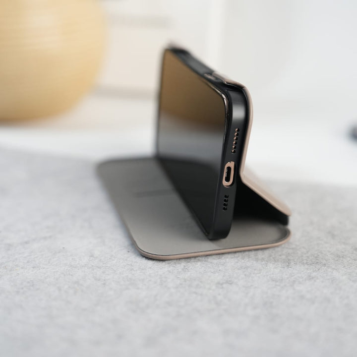 FRATO iPhone 16 Series iPhone 16 Pro Max Premium Flip Leather Wallet Case with Wireless Charging Support
