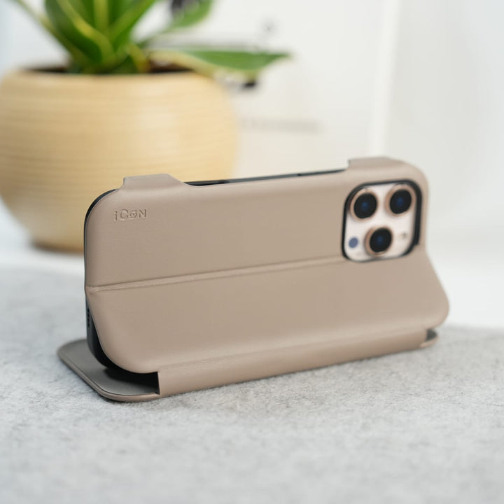 FRATO iPhone 16 Series iPhone 16 Pro Max Premium Flip Leather Wallet Case with Wireless Charging Support