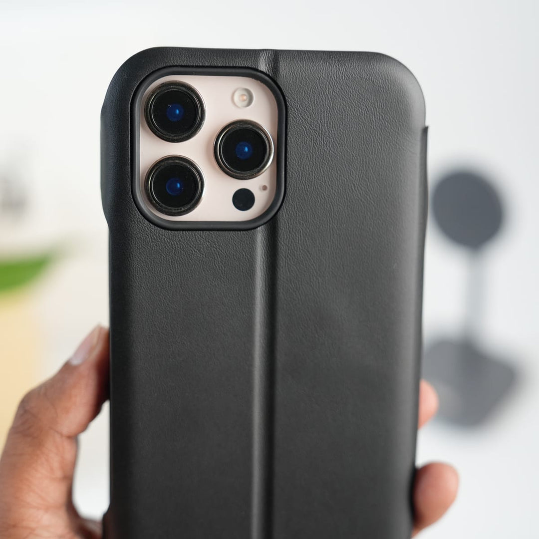 FRATO iPhone 16 Series iPhone 16 Pro Max Premium Flip Leather Wallet Case with Wireless Charging Support