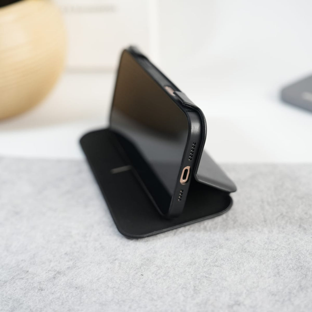 FRATO iPhone 16 Series iPhone 16 Pro Max Premium Flip Leather Wallet Case with Wireless Charging Support