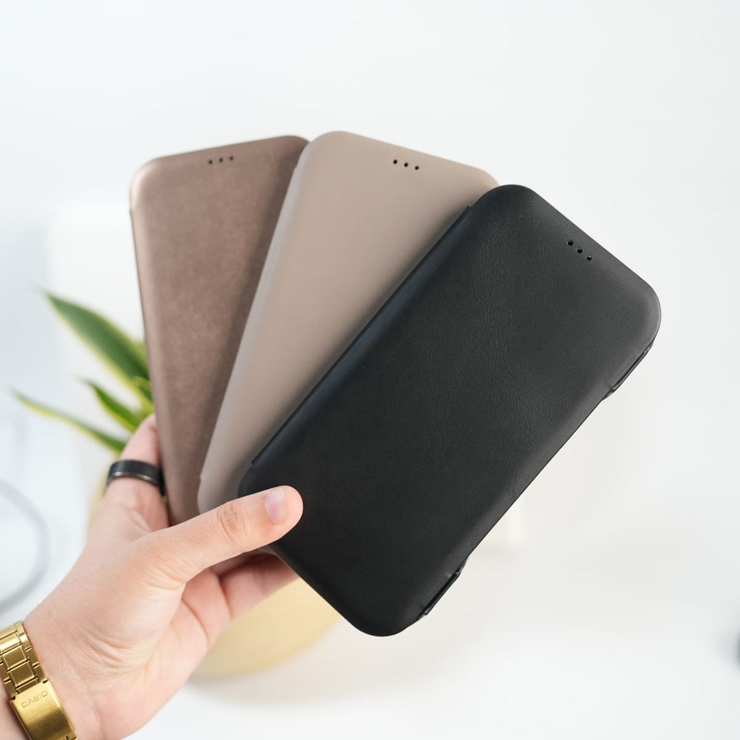 FRATO iPhone 16 Series iPhone 16 Pro Max Premium Flip Leather Wallet Case with Wireless Charging Support