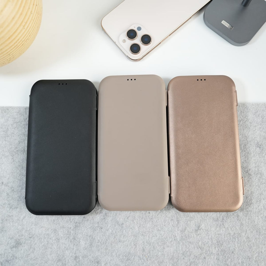 FRATO iPhone 16 Series iPhone 16 Pro Max Premium Flip Leather Wallet Case with Wireless Charging Support