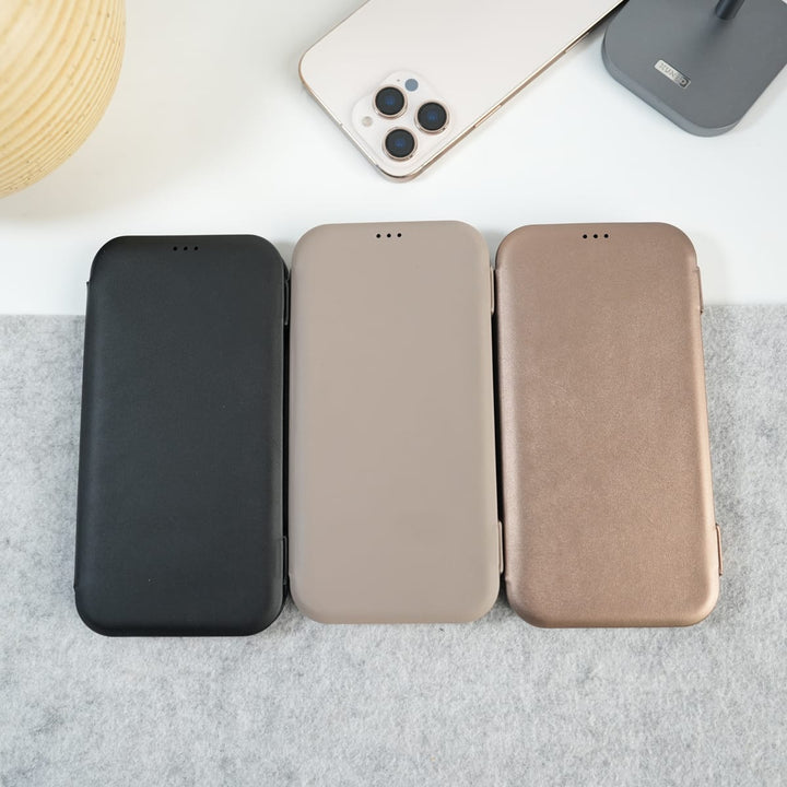 FRATO iPhone 16 Series iPhone 16 Pro Max Premium Flip Leather Wallet Case with Wireless Charging Support