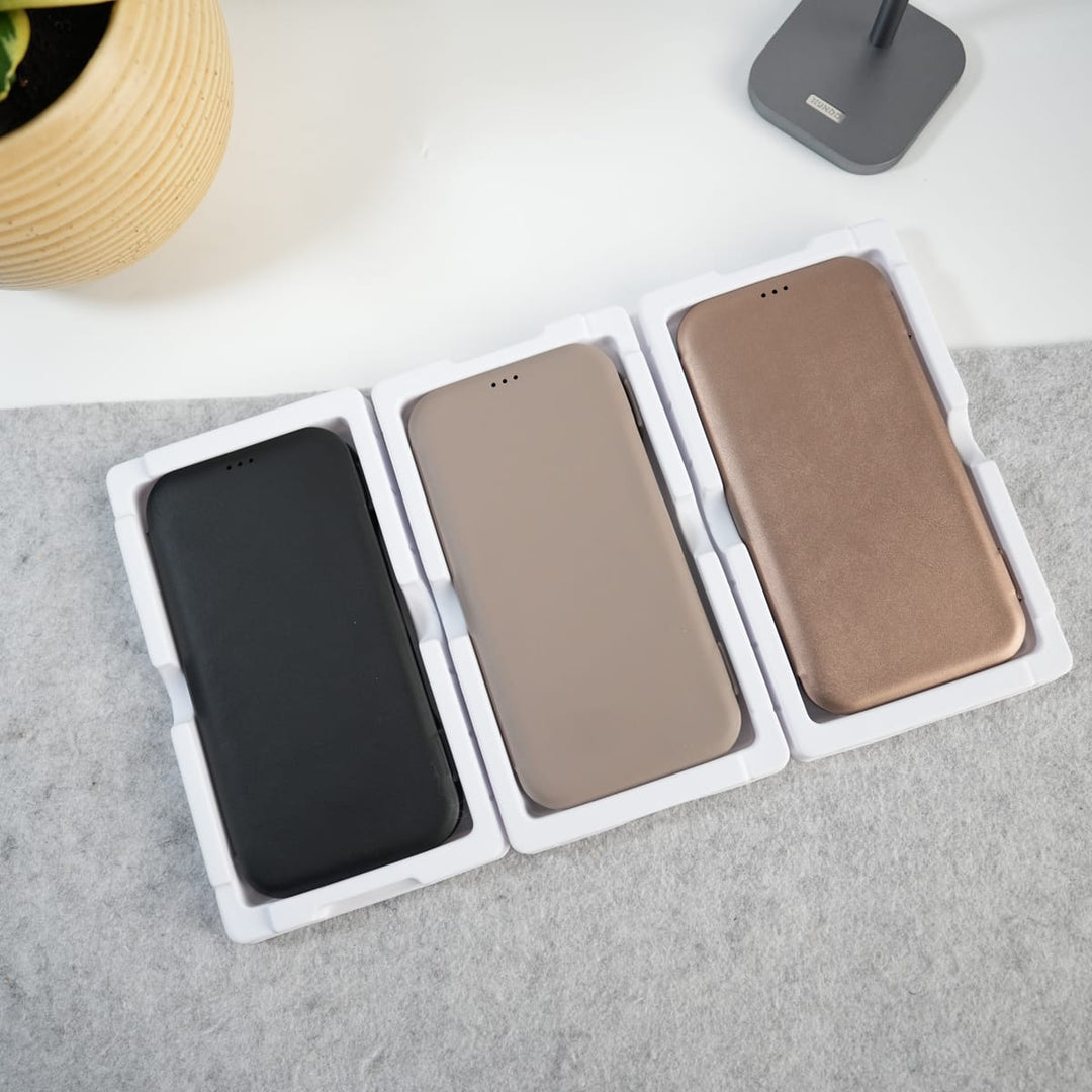 FRATO iPhone 16 Series iPhone 16 Pro Max Premium Flip Leather Wallet Case with Wireless Charging Support