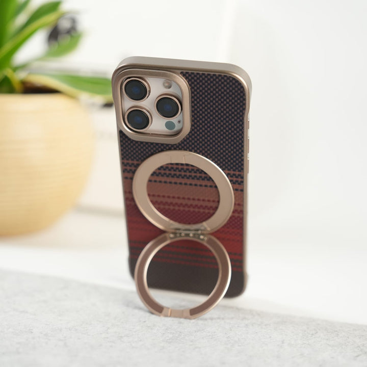 FRATO iPhone 16 Series iPhone 16 Pro Max Premium Magnetic Ring Stand Carbon Fiber Case