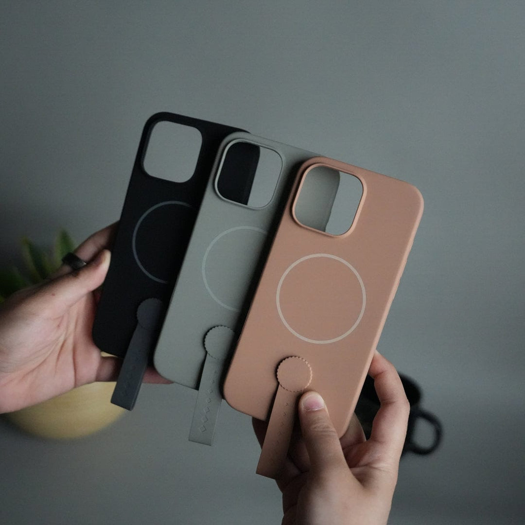 FRATO iPhone 16 Series iPhone 16 Pro Max Silicone Case | Magnetic Ring | Silicone Rotating Grip Strap Cover