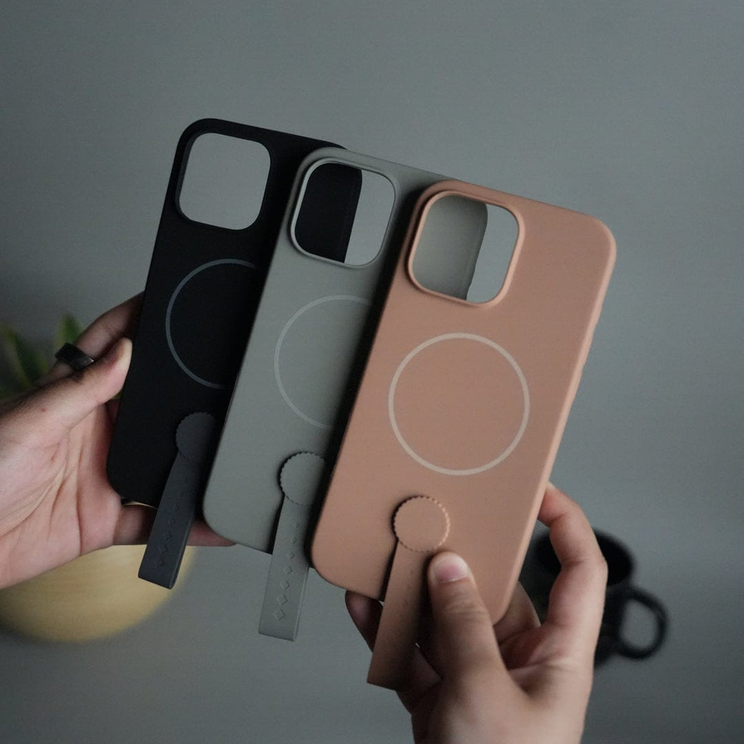 FRATO iPhone 16 Series iPhone 16 Pro Max Silicone Case | Magnetic Ring | Silicone Rotating Grip Strap Cover